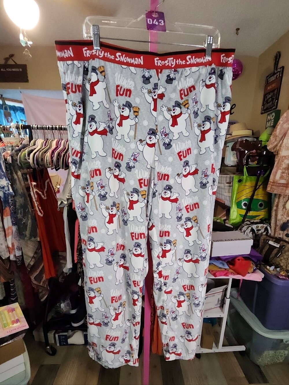 2x frosty snowman pj's pants 20 waist,  29 inseam EUC
